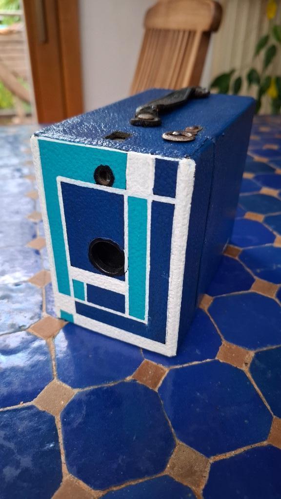 Kodak Hawkeye Mod CC „Le Beau Bleu” - uniek stuk, Verzamelen, Foto-apparatuur en Filmapparatuur, Fototoestel, Voor 1940, Ophalen of Verzenden