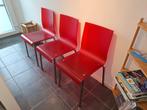Stoelen (3) - Rood, Ophalen, Kunststof, Gebruikt, Drie