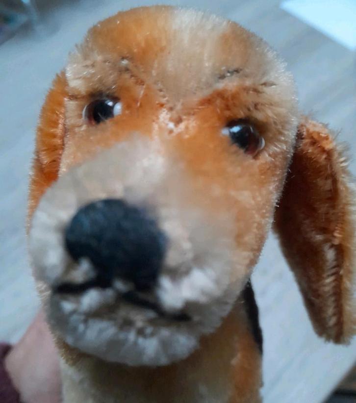 Steiff Biggie Beagle, Antiek en Kunst, Antiek | Speelgoed, Ophalen of Verzenden