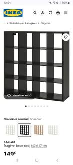 Ikea Kellax 16, Maison & Meubles, Armoires | Bibliothèques, 25 à 50 cm, Avec tablette(s), Zwart, Comme neuf