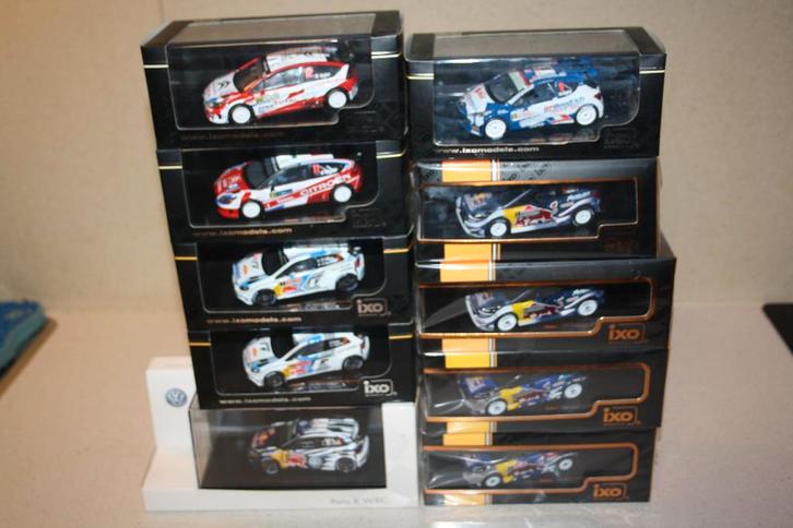 10 x 1:43 S.Ogier-J.Ingrassia rally WRC. volkswagen, peugeot, Hobby en Vrije tijd, Modelauto's | 1:43, Zo goed als nieuw, Auto
