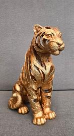 Gouden open gewerkte decoratie tijger beeld, Ophalen