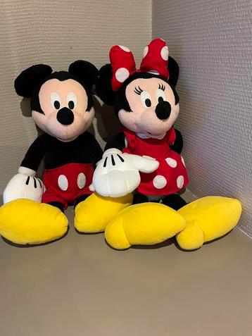 2 knuffels Mickey en Miennie Mouse 50 cm disponible aux enchères