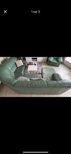 Salon d’angle méridienne + 1 place À DONNER, Ophalen, Gebruikt, Vierpersoons of meer, Leer