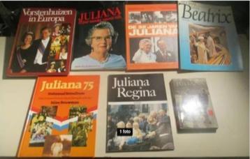 7 grands livres sur la reine Juliana et Beatrix