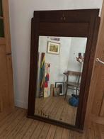 Antieke spiegel met houten kader - uniek stuk, Antiek en Kunst, Ophalen