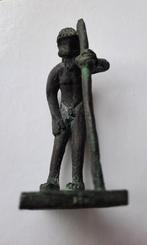 Bronzen beeldje wandelaar met stok, Antiek en Kunst, Ophalen of Verzenden
