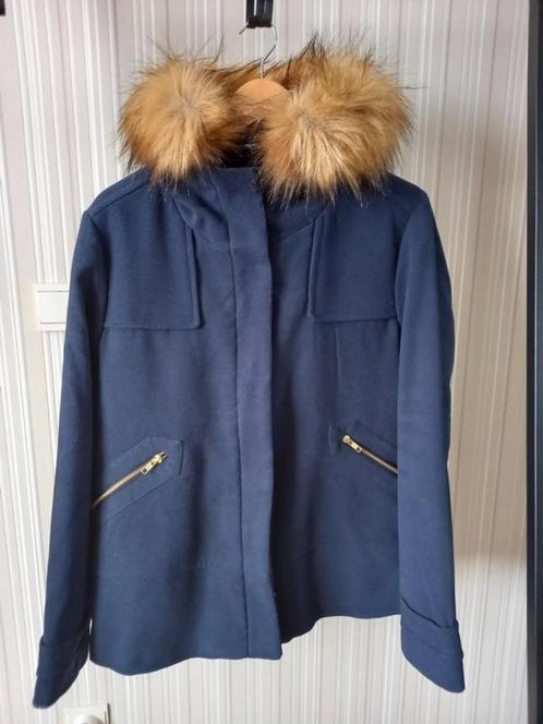 Donkerblauwe jas, afneembare kraag, JBC , maat 46, Kleding | Dames, Jassen | Zomer, Zo goed als nieuw, Maat 42/44 (L), Blauw, Ophalen of Verzenden