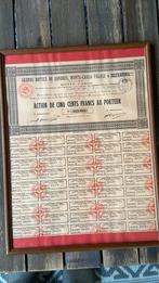 Aandeel met coupons Grand hotel de Londres Monte-Carlo, Ophalen of Verzenden