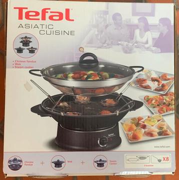 Électro Tefal – 3-en-1 : fondue, wok & cuiseur vapeur – NEUF beschikbaar voor biedingen