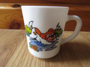 vintage arcopal mug tasse motifs chiens