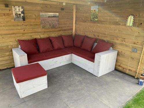 Steigerhout Lounge Hoekbank Loungeset, Huis en Inrichting, Woonaccessoires | Overige, Nieuw, Ophalen of Verzenden