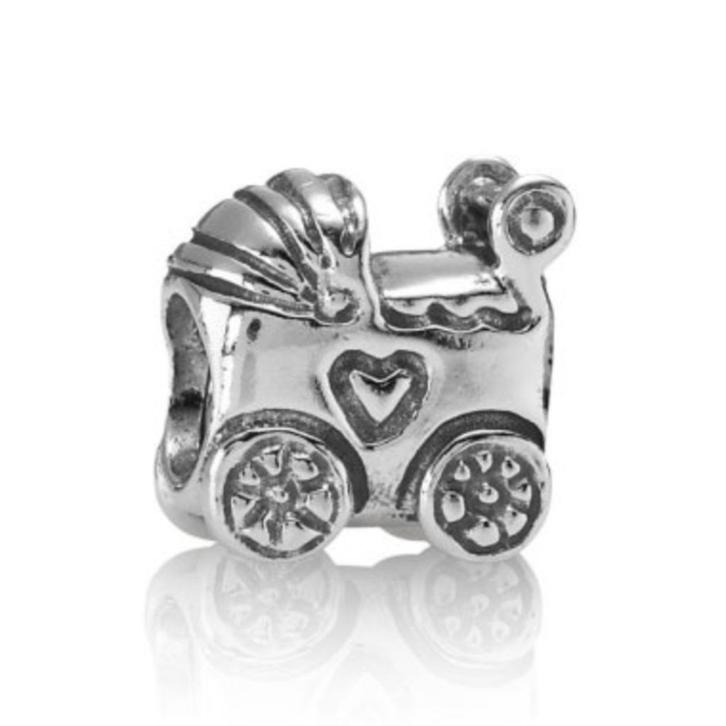 Pandora bedel kinderwagen, Bijoux, Sacs & Beauté, Bracelets à breloques, Pandora, Argent, 1 bracelet à breloques, Enlèvement ou Envoi