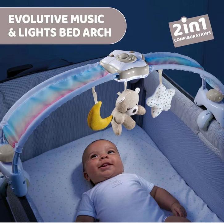 Lit mobile Chicco Music, Enfants & Bébés, Chambre d'enfant | Lits, Comme neuf, Enlèvement