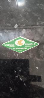 Oud bieretiket dubbel blond br LOUWAEGE Kortemark, Verzamelen, Biermerken, Ophalen of Verzenden, Zo goed als nieuw