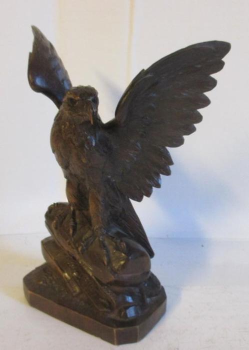 oude Zwarte Woud handgesneden arend glazen oogjes, Antiek en Kunst, Curiosa en Brocante, Verzenden