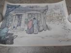 Tekening-afdruk Anton Pieck - 4 stuks, Ophalen of Verzenden