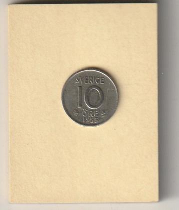 Munt van 10 Ore van het jaar 1955 van Zweede in het zilver , beschikbaar voor biedingen