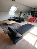 Lederen salon Devote zwart, Huis en Inrichting, Ophalen, 250 tot 300 cm, 100 tot 125 cm, Leer