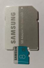 Carte microSD SAMSUNG 8GB, avec adaptateur SD, TV, Hi-fi & Vidéo, Photo | Cartes mémoire, Comme neuf, MicroSD, Enlèvement ou Envoi