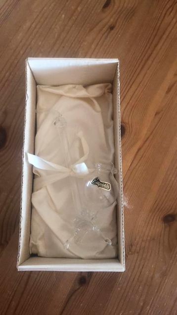 Très vieille pipe en cristal de bohème jms utilisée et étui
