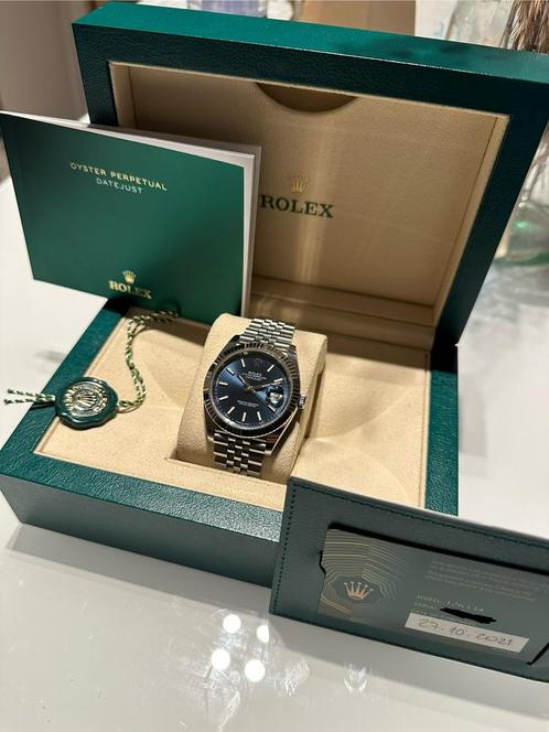 Rolex Datejust 41 126334 jubilee fluted bezel nieuwstaat, Bijoux, Sacs & Beauté, Montres | Hommes, Comme neuf, Montre-bracelet