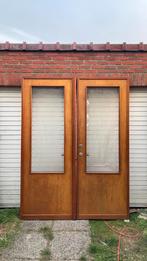 Vintage eind jaren 50 dubbele binnendeur, Doe-het-zelf en Bouw, Deuren en Vliegenramen, Ophalen, Gebruikt, Hout, Binnendeur
