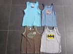 4 T-shirts zonder mouwen van Batman en piratenschip..., Ophalen of Verzenden, Gebruikt, Jongen, Shirt of Longsleeve
