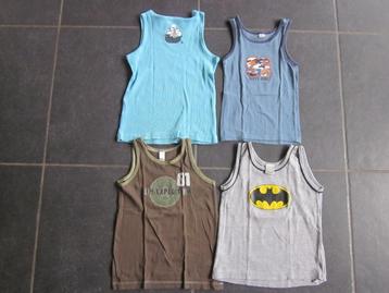 4 T-shirts zonder mouwen van Batman en piratenschip... beschikbaar voor biedingen