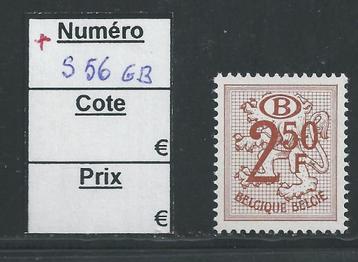 Belgique Neuf ** Service de S56A.GB à S84 beschikbaar voor biedingen