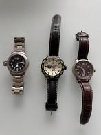 Montre Nautica original, Ophalen of Verzenden, Zo goed als nieuw, Staal, Leer