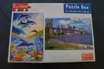 Puzzle box Dolphins - Brooklyn bridge 2 x 1000 stuks, Ophalen of Verzenden, 500 t/m 1500 stukjes, Gebruikt, Legpuzzel