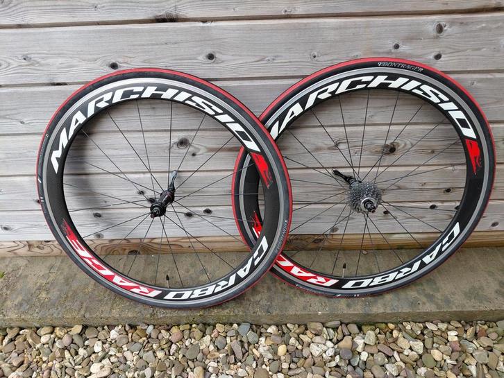 Carbon Marchisio Carbo Race 50 mm wielset., Fietsen en Brommers, Fietsonderdelen, Gebruikt, Racefiets, Wiel, Ophalen of Verzenden