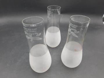 3 oude kristallen MELIOR lampenkapjes, jaren 1920-30