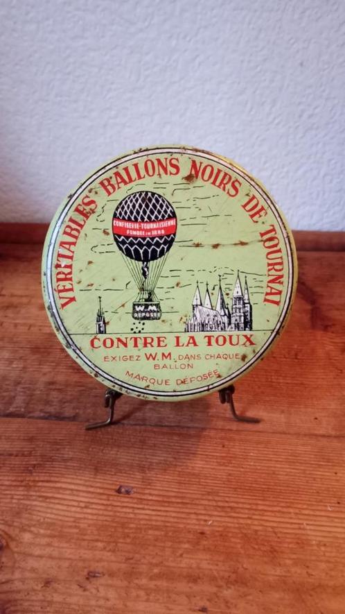 Ancienne boite Ballons de Tournai contre la toux, Collections, Marques & Objets publicitaires, Utilisé, Emballage, Enlèvement ou Envoi