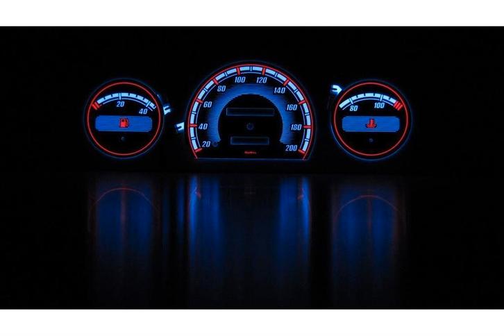 Opel Corsa B - Indiglo Tellerplaten zonder RPM, Auto diversen, Tuning en Styling, Ophalen of Verzenden