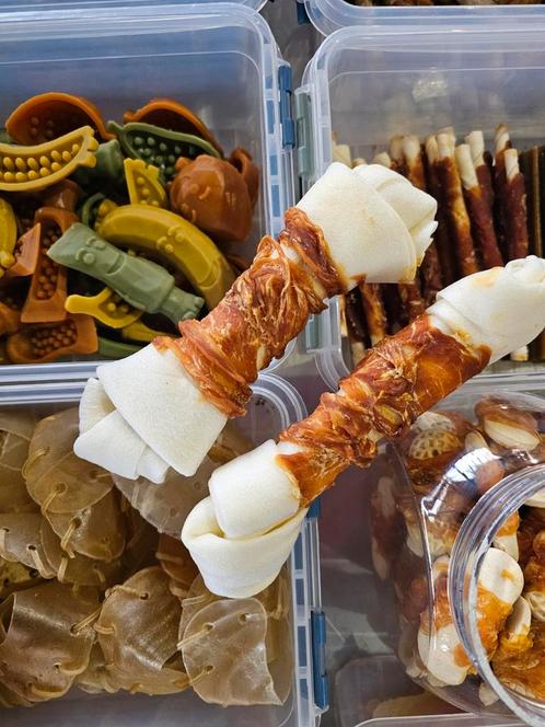 Duvo+ meat! chicken & rawhide large bones ( 1 stuk ) L, Dieren en Toebehoren, Dierenvoeding, Hond, Ophalen
