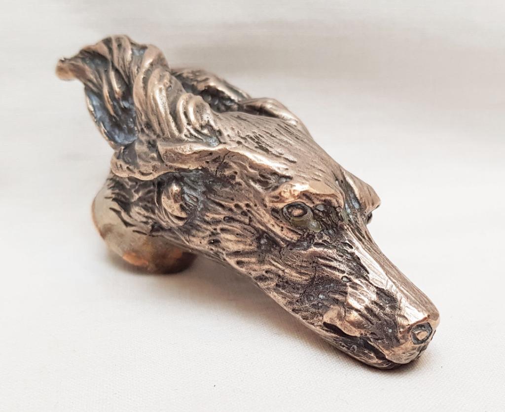 Bronzen Wandelstokkruk., Ophalen of Verzenden, Gebruikt