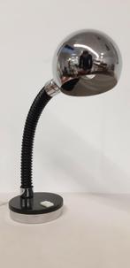 Vintage tafellamp EYE-BALL 1970s chroom/zwart., Verzamelen, Ophalen of Verzenden