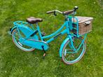 Licht blauwe meisjes fiets van Popal met mandje, Fietsen en Brommers, Popal, Gebruikt, 22 inch, Handrem