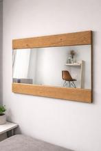 Grand miroir moderne avec cadre en bois massif, Maison & Meubles, Enlèvement, Comme neuf