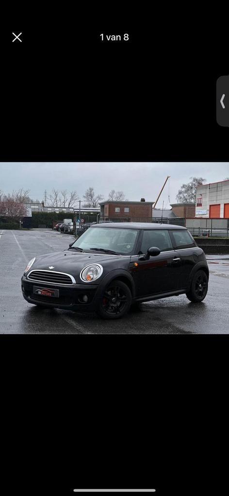 Mini coper one 2009, Auto's, Mini, Cooper, Airbags, Benzine, Zwart, Ophalen