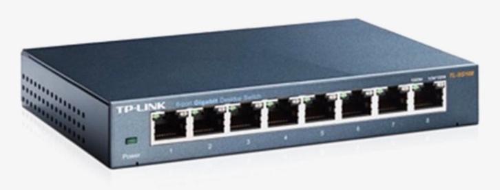 tp-link Gigabit Switch 8 Poorten Unmanaged TL-SG108, Computers en Software, Netwerk switches, Zo goed als nieuw, Ophalen