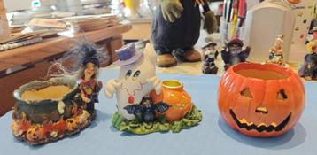 Halloween kaarshouders pompoen heks spook beschikbaar voor biedingen