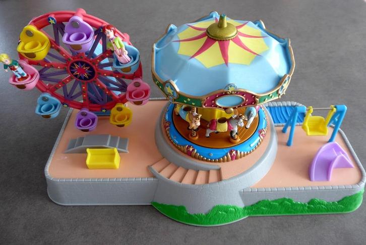Vintage Polly Pocket Carrousel: reuzenrad, draaimolen, Verzamelen, Poppetjes en Figuurtjes, Gebruikt, Ophalen of Verzenden