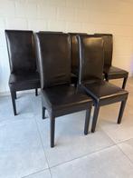 6 Mooie lederen stoelen, Ophalen, Zo goed als nieuw, Vijf, Zes of meer stoelen