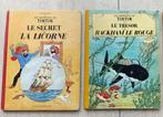 Tintin Le trésor de Rackham L R + Le secret de la Licorne, Eén stripboek, Ophalen of Verzenden, Gelezen, Hergé.