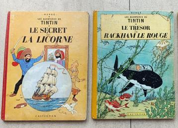 Tintin Le trésor de Rackham L R + Le secret de la Licorne  beschikbaar voor biedingen