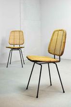 Elegante set Dutch Design stoelen in Dirk Van Sliedregt 50s, Huis en Inrichting, Ophalen, Gebruikt, Twee, Bruin