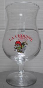 Mooi Chouffe-glas 'La Grande Choufferie' 25, Ophalen of Verzenden, Gebruikt, Glas of Glazen, Overige merken